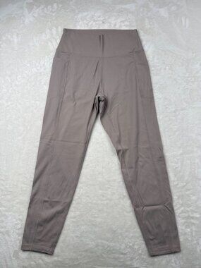 Danskin Womens High-Waisted Full-Length Leggings Large Gray Pants